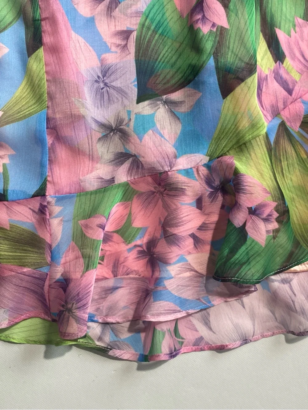 NEW Womens Alex Marie Laurel Chiffon Long Sleeve Mini Wisteria Dress $178 - Picture 4 of 12